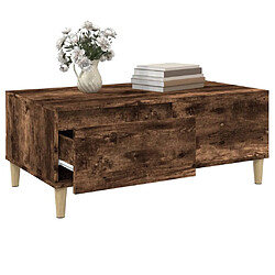 Acheter vidaXL Table basse Chêne fumé 90x50x36,5 cm Bois d'ingénierie