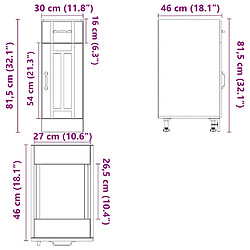 vidaXL Armoire de cuisine Lucca gris béton bois ingénierie pas cher