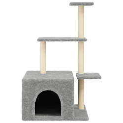 Acheter Arbre à chat avec griffoirs,niche pour chat en sisal gris clair 110 cm -MN19802