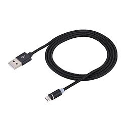 Acheter Wewoo Câble magnétique noir pour Samsung / Huawei / Xiaomi / Meizu / LG / HTC et autres smartphones 1m Weave Line USB vers Micro USB de charge magnétique,