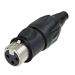 Alpexe Connecteur XLR XLR Femelle Métal Noir/Argent