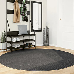 vidaXL Tapis IZA poils courts style scandinave anthracite Ø 200 cm