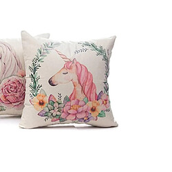 YP Select Housse de coussin licorne jet housse de coussin décor lin coton 18 ""X 18""