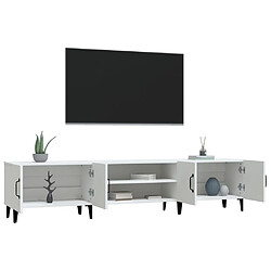 Maison Chic Meuble TV scandinave - Banc TV pour salon blanc 180x31,5x40 cm bois d'ingénierie -MN73516 pas cher