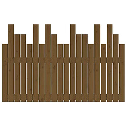 Acheter vidaXL Tête de lit murale Marron miel 127,5x3x80 cm Bois massif de pin