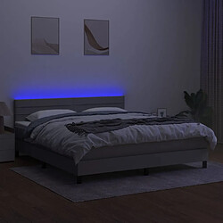 Avis vidaXL Sommier à lattes de lit et matelas et LED Gris clair 180x200 cm