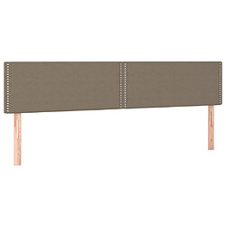 Maison Chic Lot de 2 Têtes de lit design pour chambre - Décoration de lit Taupe 100x5x78/88 cm Tissu -MN38997