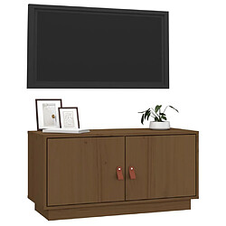 Acheter Maison Chic Meuble TV scandinave - Banc TV pour salon Marron miel 80x34x40 cm Bois de pin massif -MN64124