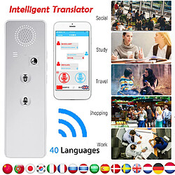 t3 smart instantané voix en temps réel 40 langues application bluetooth traducteur blanc