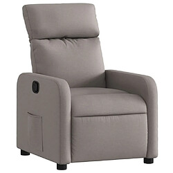 vidaXL Fauteuil inclinable Taupe Tissu