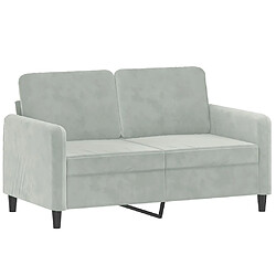 Avis Maison Chic Ensemble de canapés 2 pcs avec coussins, Canapé droit Sofa pour Salon gris clair velours -GKD778469