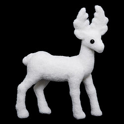 Statuette Déco Renne Debout 22cm Blanc