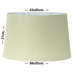 Écran de lampe Alexandra House Living Beige Textile 50 x 31 x 30 cm Ovale