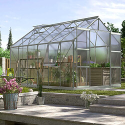 Vitavia Serre de jardin en polycarbonate 4 mm et aluminium anodisé avec embase Jupiter Longueur de 383 cm.