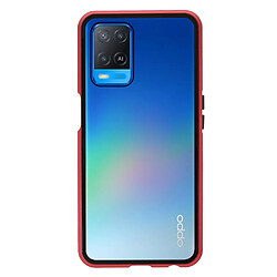 Coque en métal double face, ultra clair, fermeture magnétique, rouge pour votre Oppo A54 4G