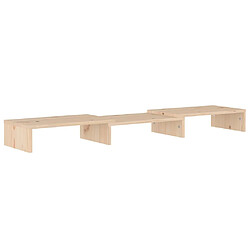 Avis vidaXL Support pour moniteur 80x24x10,5 cm Bois de pin solide