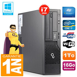 PC Fujitsu Esprimo E500 E85+ SFF Core I7-2600 RAM 16Go Disque 1 To Wifi W7 - Occasion