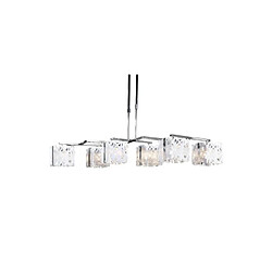 Luminaire Center Plafonnier Tokio Chrome poli, blanc brillant