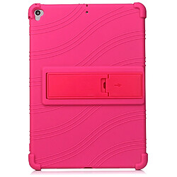 Coque en silicone anti-rayures, découpes précises avec béquille rose pour votre iPad 10.2 (2021)