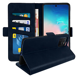 Avizar Housse Samsung Galaxy S10 Lite Étui Folio Porte-carte Fonction Support Bleu nuit