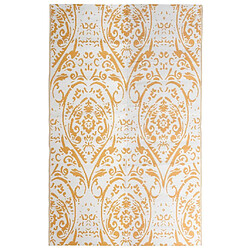 vidaXL Tapis d'extérieur Orange et blanc 190x290 cm PP