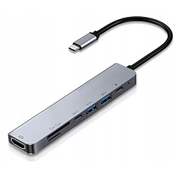 Avis GUPBOO Adaptateur Hub USB-C 3.0 HDMI 4K 60Hz SD/TF PD 7in1,JL2373