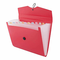 D.RECT 5580 - Trieur Extensible 12 Poches A4 - Extensible Classeur Documents - Accordéon Classeur Pochettes Porte-documents, rouge