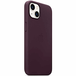 Apple Coque Leather MagSafe pour iPhone 13 - Dark Cherry