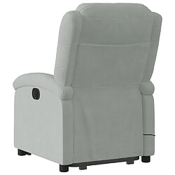 Acheter vidaXL Fauteuil inclinable de massage électrique gris clair velours