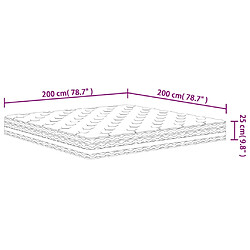 vidaXL Matelas à ressorts ensachés moyen 200x200 cm pas cher