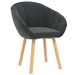 vidaXL Chaise de salle à manger Gris foncé Velours