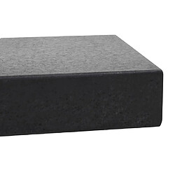 Acheter vidaXL Socle de parasol rectangulaire Granite 25 kg Noir