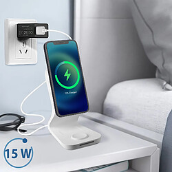 Avis Avizar Dock de Charge 3 en 1 iPhone MagSafe, AirPods et Apple Watch Support Vidéo Blanc