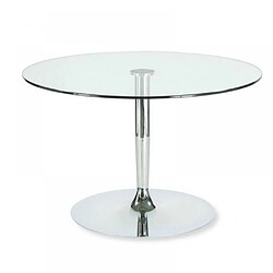 Inside 75 Table repas ronde PLANET en verre 