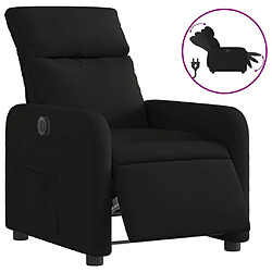 vidaXL Fauteuil inclinable électrique Noir Tissu