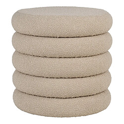 EPIKASA Pouf Brooklyn, Beige, Polyester, 44x44x44 cm