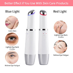 Universal Thermothérapeutique ionique vibrations électriques mini masseur d'yeux anti-âge rides cercle foncé rides rides beauté levage soins des yeux | Appareil de beauté à domicile (blanc) pas cher