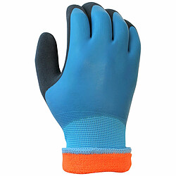 Gants de travail JUBA Polyester Nylon Nitrile Chaud Bleu - 7