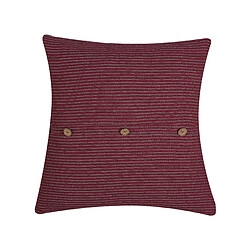 Beliani Coussin CAMPANULA 45 x 45 cm À rayure Rouge