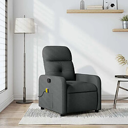 Maison Chic Fauteuil Relax pour salon, Fauteuil de massage inclinable Gris foncé Tissu -GKD33244