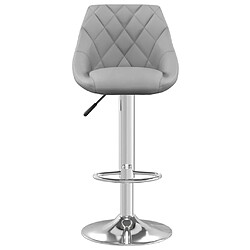 Avis vidaXL Tabourets de bar lot de 2 gris clair velours