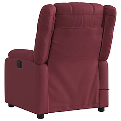 Acheter vidaXL Fauteuil de massage inclinable électrique Rouge bordeaux Tissu