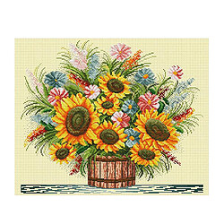 Tournesol Estampé Kit Point De Croix DIY Couture À La Main 11CT 57x49cm