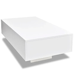 Maison Chic Tabls basse,Table Console pour salon Haute brillance Blanche -MN68503