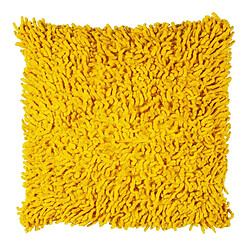 Thedecofactory SHAGGY DISCO - Coussin en coton seventies jaune 40x40