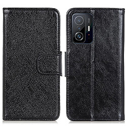 Etui en PU texture nappa noir pour votre Xiaomi 11T/11T Pro