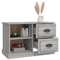 Maison Chic Meuble TV scandinave gris - Banc TV pour salon Sonoma 73x35,5x47,5 cm bois d'ingénierie -MN65264 pas cher