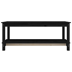 Acheter vidaXL Table basse Noir 110x55x45 cm Bois massif de pin