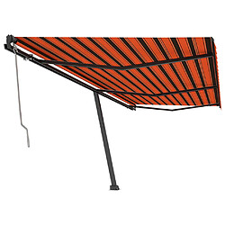 Maison Chic Auvent automatique de porte sur pied,Store banne,Marquise Brise-soleil 600x350 cm Orange/marron -GKD70212