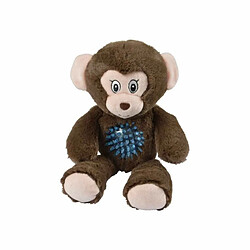 Paris Prix Filou le Singe Jouet pour chien sonore - Polyester et TPR - 27 cm - Marron - Lavable en machine - Hygiène bucco-dentaire